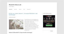 Desktop Screenshot of bioethik-diskurs.de